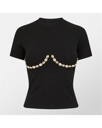 Never Fully Dressed - Shell Boob T-Shirt - Lyst