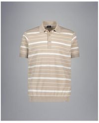 Paul & Shark - Stripe Short Sleeve Polo Shirt - Lyst