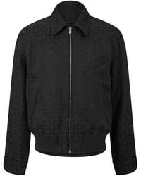 Givenchy - Monogram Blouson Linen Long Sleeve Coach Jacket - Lyst