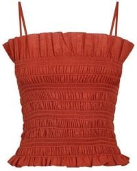ANDAMANE - Suri Smock Tube Bandeau Top - Lyst