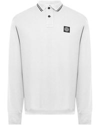 Stone Island - Long Sleeve Patch Polo Shirt - Lyst