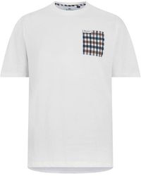 Aquascutum - Checked T-Shirt - Lyst