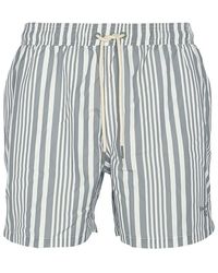 Barbour - Decklam Striped Swim Shorts - Lyst