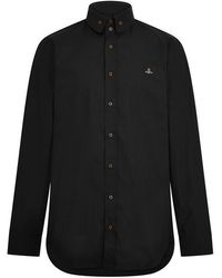 Vivienne Westwood - Logo Cotton Krall Long Sleeved Shirt - Lyst