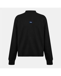 HUGO - Cotton Relaxed Fit Crew Sweatshirt - Lyst