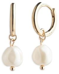 Ralph Lauren - Lauren Ralph Lauren & Faux Pearl Drop Earrings - Lyst