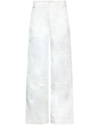Lacoste - Cotton Gabardine Trousers - Lyst
