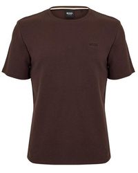 BOSS - Bodywear Waffle T-Shirt With Structured Design - Lyst