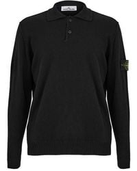 Stone Island - Stone Knt Ls Polo Sn64 - Lyst