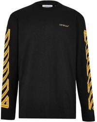 Off-White c/o Virgil Abloh - Tape Cotton Long Sleeve T-Shirt - Lyst