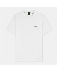 BOSS - T-Shirt With Logo Design Stretch Cotton - Lyst