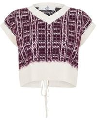 Slazenger Off-Court - Off-Court Post-Match Plaid Knitted Vest - Lyst