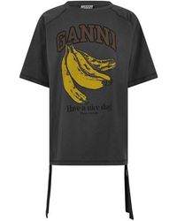Ganni - Future Jersey Regular Fit T-Shirt - Lyst