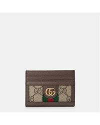 Gucci - Logo Canvas Ophidia Card Case Holder - Lyst