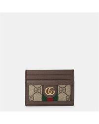 Gucci - Logo Canvas Ophidia Card Case Holder - Lyst