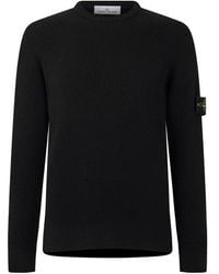 Stone Island - Stone Rib Knit Crew Sn64 - Lyst