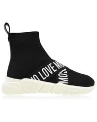Love Moschino - Strap Sock Runners - Lyst