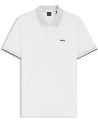 BOSS - Chip Paddy Cotton Short-Sleeve Polo Shirt - Lyst