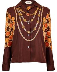 Versace - Silk Long Sleeve Patterned Shirt - Lyst