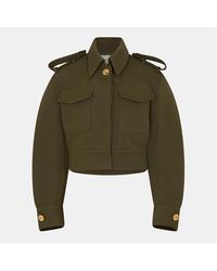 Givenchy - Cocoon Utility Cotton Cropped Long Sleeve Hybrid Jacket - Lyst