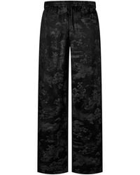 Off-White c/o Virgil Abloh - Fresco Jacquard Cotton Straight Leg Trousers - Lyst