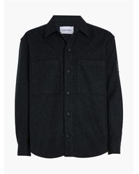 Calvin Klein - Wool Blend Overshirt - Lyst