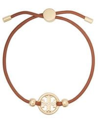 Tory Burch - Miller Slider Adjustable Leather Bracelet - Lyst