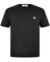 Stone Island - Cotton Compass Logo Patch T-Shirt - Lyst