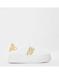 Versace - Logo Sneakers Platform Trainers - Lyst
