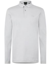 BOSS - Pirol Long Sleeve Polo Shirt - Lyst