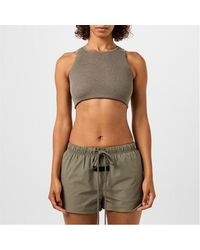 Fear Of God - Logo Patch Ribbed Crop Top - Lyst