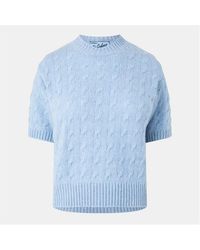 Prada - Cable Knit Jumper - Lyst