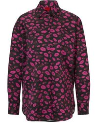 HUGO - The Boyfriend Relaxed-Fit Blouse - Lyst