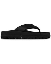 Prada - Soft Cage Vinyl Thong Sandals - Lyst