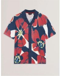 Ted Baker - Short Sleeve Floral Knitted Top - Lyst