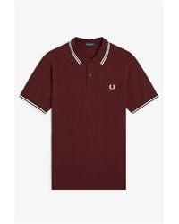 Fred Perry - F Perry Short Sleeve Twin Tipped Polo Shirt - Lyst