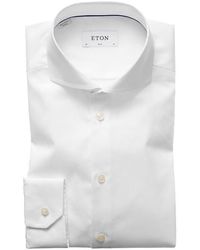 Eton of Sweden Slim Fit Twill Shirt - White