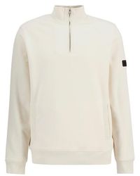 Barbour - Ehan Half Zip Cotton Long Sleeve Sweatshirt - Lyst
