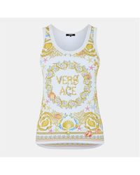 Versace - Barocco Printed Sleeveless Tank Vest - Lyst