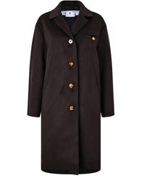 Off-White c/o Virgil Abloh - Brushed Virgin Wool Blend Coat - Lyst