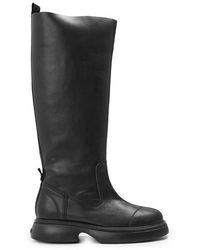 Ganni - Tubular Knee High Boots - Lyst