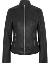 BOSS - C Sabella Leather Shorts - Lyst
