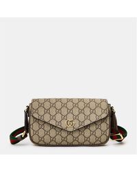 Gucci - Logo Cotton Ophidia Mini Bag - Lyst