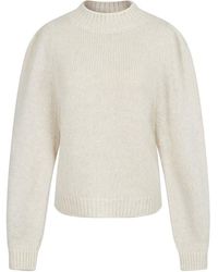 Raey - Puffed Sleeve Knitted Jumper - Lyst