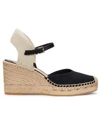 Ralph Lauren - Contrast Wedge Espadrille Sandals - Lyst