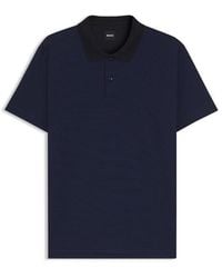 BOSS - Short Sleeve Polo Shirt With Ribbed Collar (C Parlay) - Lyst