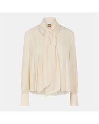 BOSS - Bijulia Long Sleeve Blouse - Lyst