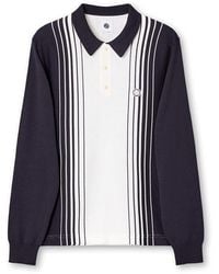 Pretty Green - Gradient Knitted Long-Sleeve Polo Shirt - Lyst