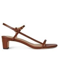 Ralph Lauren - Lainee Real Leather Heeled Sandals - Lyst