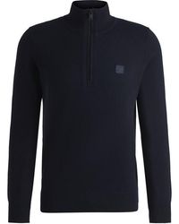 BOSS - Hbo Kanobix 1/4 Zipped Sweater - Lyst